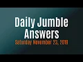 Daily Jumble November 23 2019 Jumble Answers for 2019
