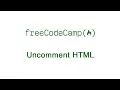 Basic HTML and HTML5 Uncomment HTML freeCodeCamp