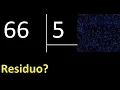Dividing 66 by 5 remainder is the division exact or inexact quotient dividend divisor