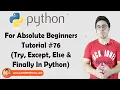 Else Finally In Try Except Python Tutorials For Absolute Beginners In Hindi