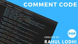 PHP Tutorial - Comment php code