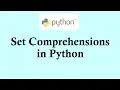 Easy Python Set comprehensions