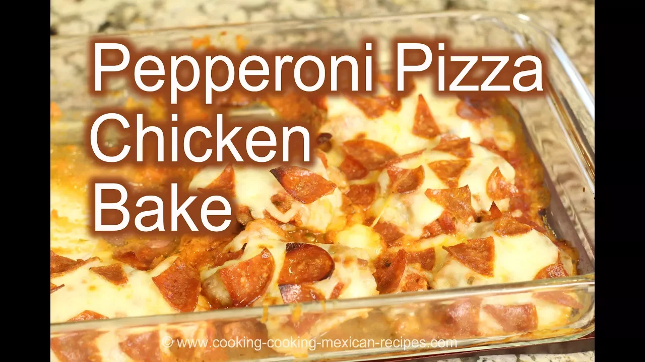 Pepperoni Pizza Chicken Bake Dinner   Low Carb   Rockin Robin Cooks