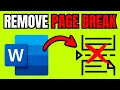 How To REMOVE A Page Break In MS Word 2026