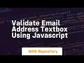 validate email address textbox using javascript