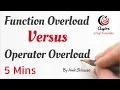 C net - 003 Function Overloading vs Operator Overloading