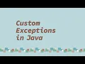 Custom Exceptions in Java