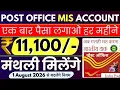 Post Office Monthly Income Scheme Monthly Interest Payout Scheme MIS Account Interest Rates
