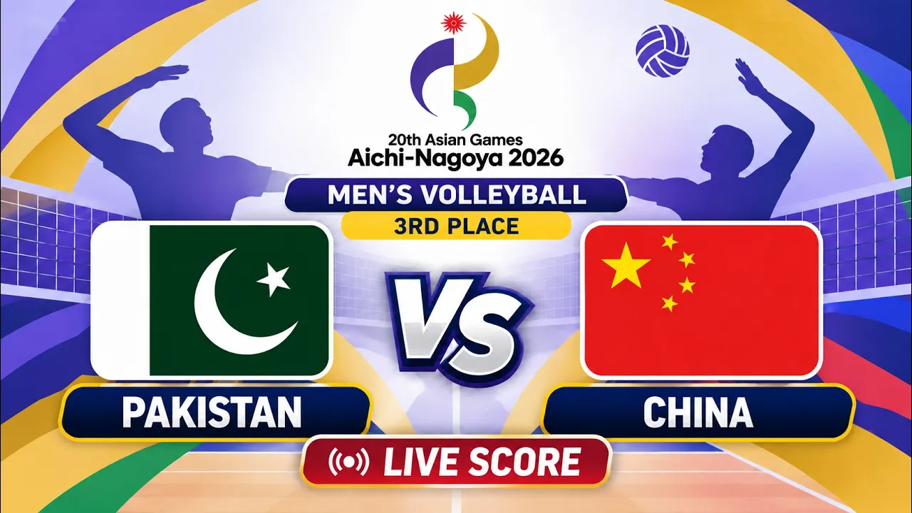 🔴 LIVE | CHINA vs PAKISTAN | (3rd Place) AG 2026 Men's Volleyball | Livescore Volleyball