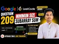 Sliding window Lec-5 Leetcode 209 Minimum size subarray