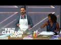 Nicole Scherzinger Tony Hale And Kelly Try Splatter Painting The Kelly Clarkson Show