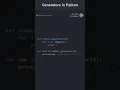 Generators in Python