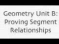 Proving Segment Relationships