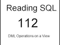 Reading SQL DML Operations on a View SQL Tutorial 112