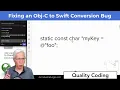 Fixing an Obj-C to Swift Conversion Bug Live Coding