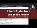 Inherit Styles from the Body Element Basic CSS freeCodeCamp tutorial