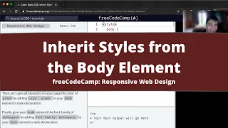 Inherit Styles from the Body Element Basic CSS freeCodeCamp tutorial