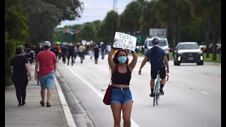 Protest in Boca Raton Monday