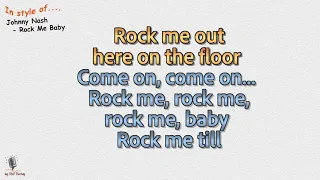 johnny nash rock me baby instrumental and karaoke