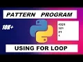 Pattern Program in python with logic and program explanation master in pattern programming in 5 min