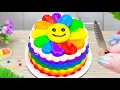 Download Lagu Stunning Smile Rainbow Buttercream Cake 🌞 Tasty Miniature Rainbow Cake Recipes 🍰 Mini Sweet Taste