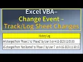 Excel VBA Track and Log Changes to Sheet