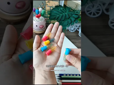 I Bought These UNIQUE Colourful Pencil Cap Protectors ✏️🌈 Cool Stationery for School 🎒✨ #shorts