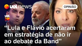 Lula e Flávio Bolsonaro acertaram em estratégia de não ir ao debate da Band, diz Daniela Lima