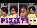 Water Wave Pixie Cut Wig Review 6 Glueless Lace Install Short Curly Styling