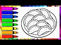 How to Color Dumplings Easy Dumpling Coloring Page for Kids