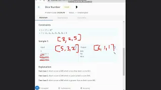 Dice Number DICENUM STARTERS 103 Codechef Full Solution