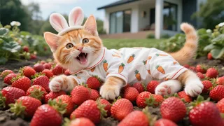 Ginger Kitten Loves Strawberries Mama Cat Teaches How to Grow and Make Strawberry Smoothies