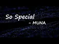 Muna - So Special (Lyrics)