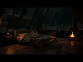 Download Lagu No Ads, Just Rain on Windows of Cozy Attic Bedroom at Night w/ Fireplace - Rain Sounds for Sleeping