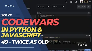 CODEWARS - Twice as old solved in Python Javascript