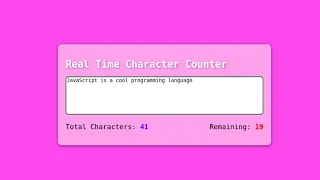 How to create a Character Counter With HTML CSS JavaScript