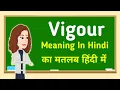 Vigour meaning in hindi Vigour