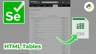 Scrape Any HTML Table to a CSV with Selenium in Python - With 2 Examples