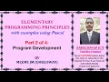 Elementary Programming Principles Program Development Life Cycle