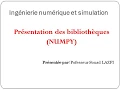 Presentation des bibliotheques de PYTHON NUMPY