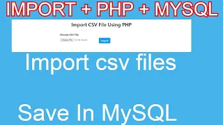php import csv into mysql table - import csv data into mysql table using php