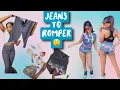 Turning Jeans into A Romper Make A Freaknik Fit