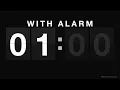 1 Minute Timer with Alarm Split-Flap Countdown Clock