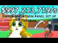 Owner and Admin Panel set up tutorial Steal a Brainrot Uncopylocked Roblox Studio