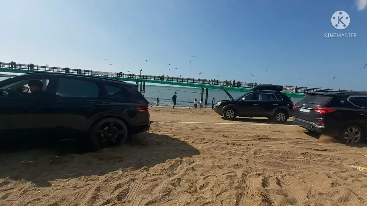 G4렉스턴 궁평항(궁평리해변)에서 GV80,BMW320D, 투싼, 폭스바겐, 기타등등 구난 통합본. サムネイル
