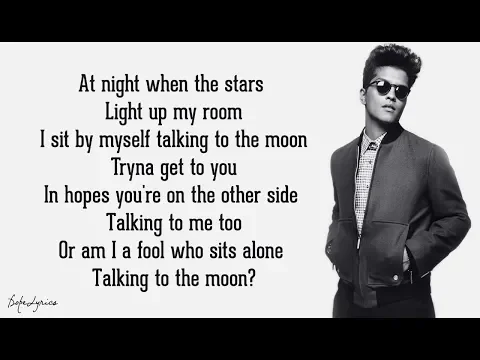 Download MP3 Bruno Mars - Talking To The Moon (Lyrics) 🎵