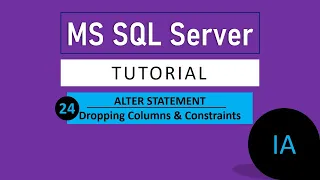 24 ALTER STATEMENT Part II - Drop column and constraint from table SQL Server Tutorial in Hindi