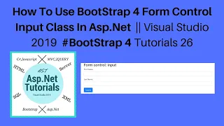 How to use bootstrap 4 form control input class in asp net vs 2019 4 tutorials 26