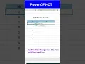 Not Function In Excel