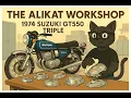 Lagu Het polijsten van het carter van een Suzuki GT550 driecilinder uit 1974.